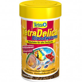 Tetra Delica Bloodworms Храна за тропически риби с червени червеи 100 мл